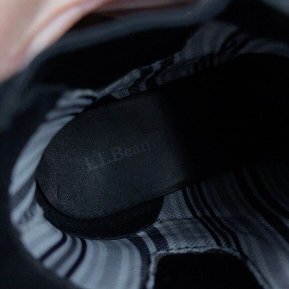 LL Bean Boots Old Port Chelsea Womens Size 8.5 Black Suede Pull On Ankle Booties - Picture 7 of 9